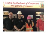(left) Chris Austin, Local 276, Fred Swayze, Jr., Local 277, Melissa Carter, Carpenter Contractor Trust, Bob Wilmott, Local 277.