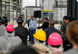 Kentucky Governor Andy Beshear visits the farm