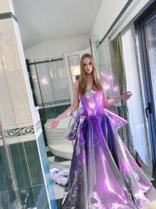 Model digitally dressed in IDE Dress by Tribute Brand