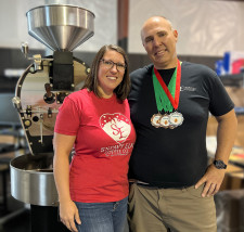 High altitude coffee roasters, Snowy Elk Coffee, show off international awards.