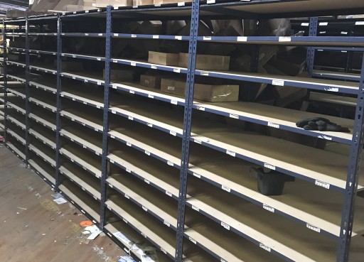 East Coast Storage Equipment Announces Liquidation of Shelving at Publishing Distribution Center