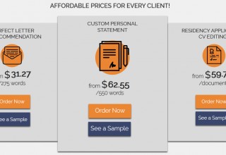 Prices for Residency Personal Statement, LoR and CV Writing