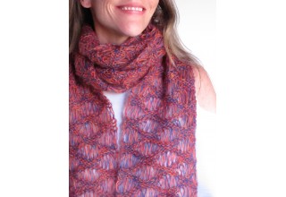 Autumn Leaves Tricolor Lace Scarf