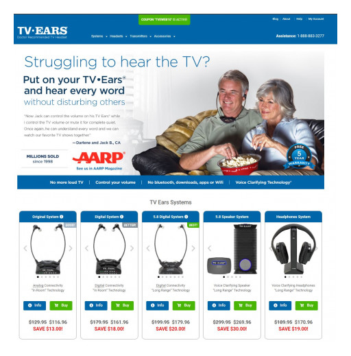 Doctor Recommended, TV Ears Launches New & Improved Website