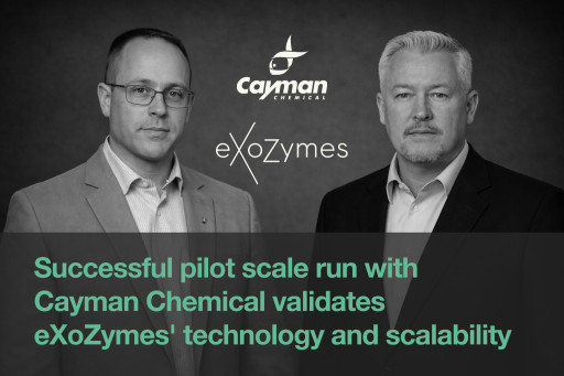Successful Pilot Scale Run with Cayman Chemical Validates eXoZymes' Technology and Scalability