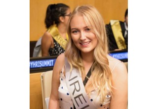 Erin King-Swords at UN headquarters in New York 