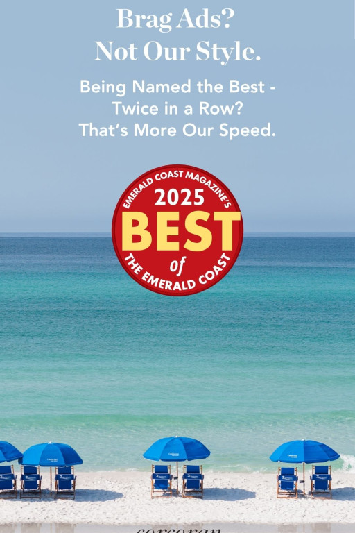 "Best Residential Real Estate Group" by Emerald Coast Magazine - Back-to-Back Winner, 2024 & 2025