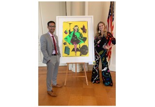 "High Heels, High Hopes" original screenprint available at Mourlot Editions (https://www.mourloteditions.com)